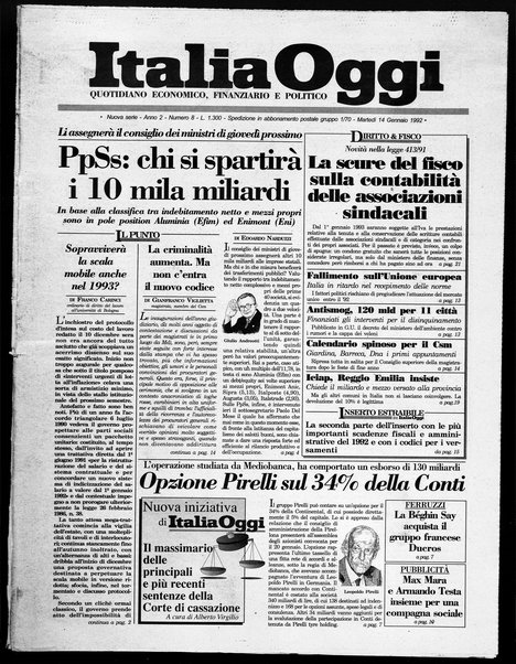 Italia oggi : quotidiano di economia finanza e politica